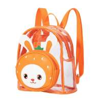 Heopono Lovely Rabbit Cartoon Animal Designed Girls Boys Small Children Transparent School Bag Cute Kids Clear Backpack