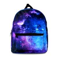 12 inch Galaxy print kindergarten kids small school bag backpack with colorful designs