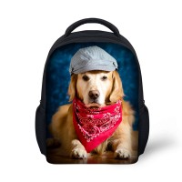 Wholesale Polyester Material  Eco Friendly Dog Print Kids School Bags with Cheap Price Custom Printing Children Back Packs