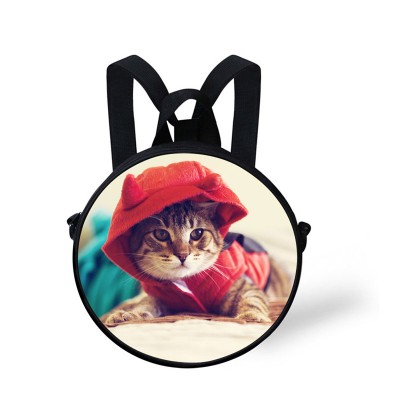 China Manufacturer Lovely Pet Cat Photo Printing Kids School Bags for Girls Children Backpack